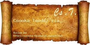 Csonka Teodózia névjegykártya